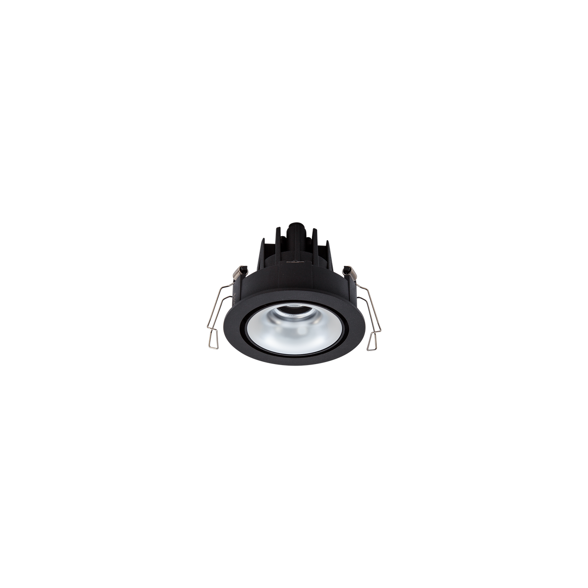 Cevon Dark Art Tilt/Rotate Small Downlight Kit Black, Silver 3000K