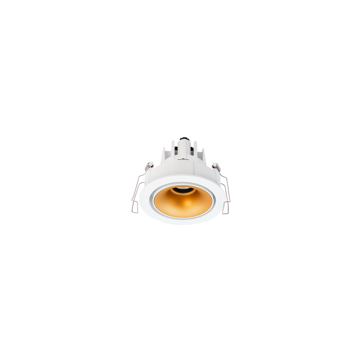 Cevon Dark Art Tilt/Rotate Small Downlight Kit White, Gold 3000K
