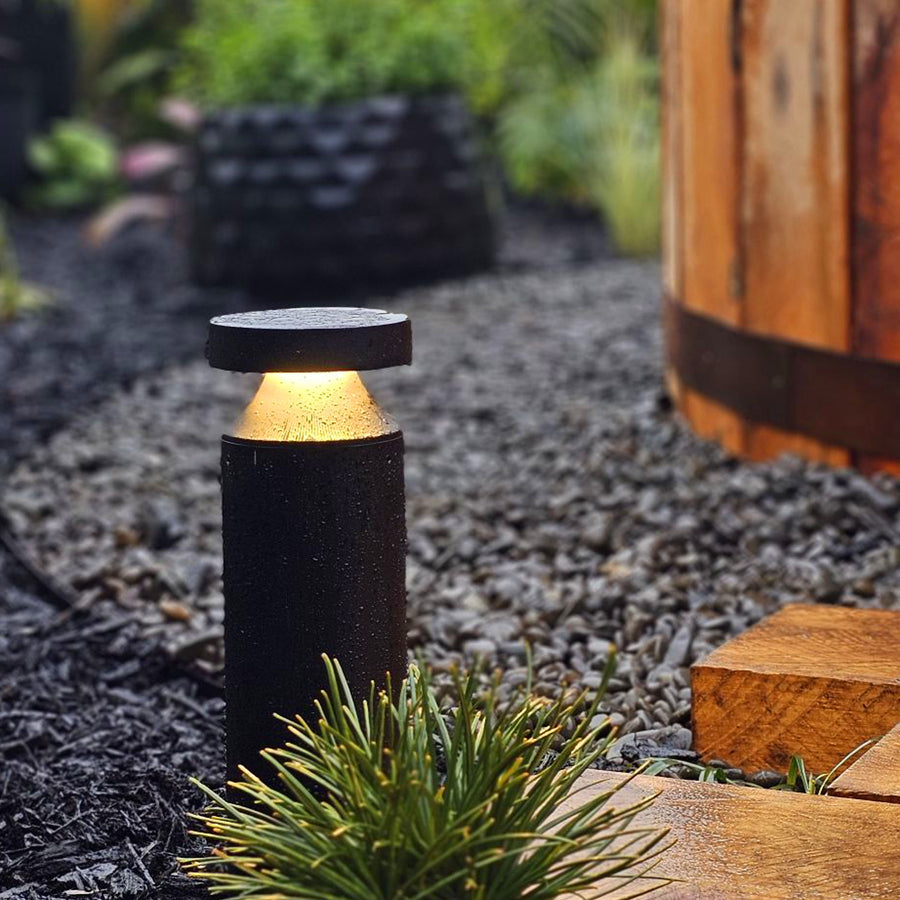Sprout Bollard 350mm Dali Black 3000K 240V