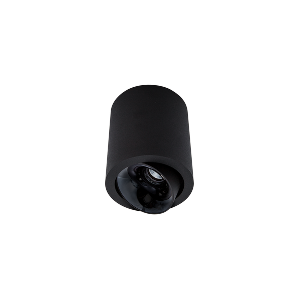 Cevon Lrge Tilt/Rotate Surface Mt Downlight Black, High Gloss Black 3K