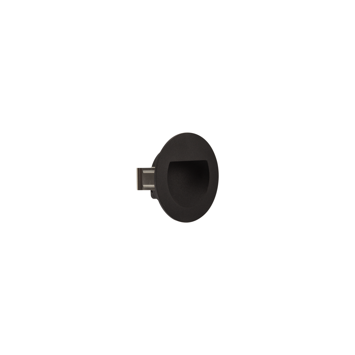 Scoop Round Recessed Wall/Concrete Matt Textured Black 2700K