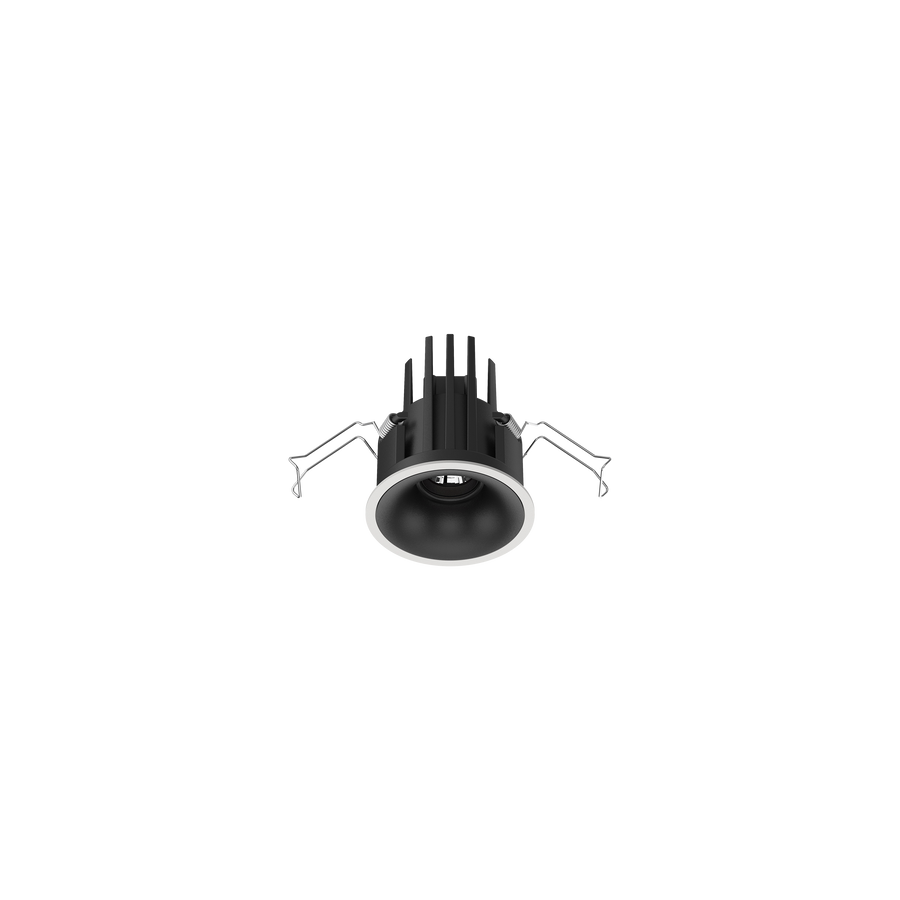 Cevon Small Darklight Slim Trim Downlight Kit White, Black 3000K
