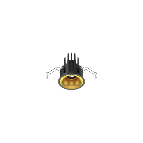Cevon Small Darklight Slim Trim Downlight Kit Black, Gold 3000K