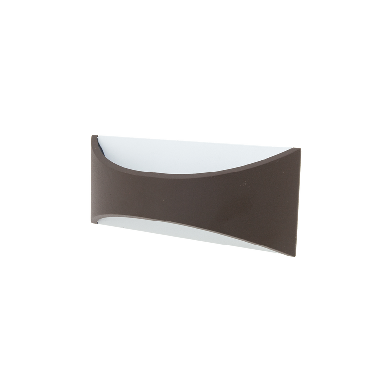 Medium Satellite Exterior Wall Light Brown, White Reflector 3000K