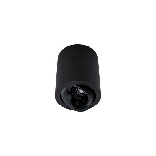 Cevon Lrge Tilt/Rotate Surface Mt Downlight Black, High Gloss Black 3K