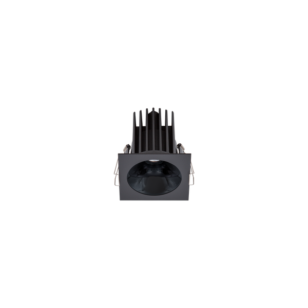 Cevon Dark Art Square Medium Downlight Kit Black, High Gloss Black 3K
