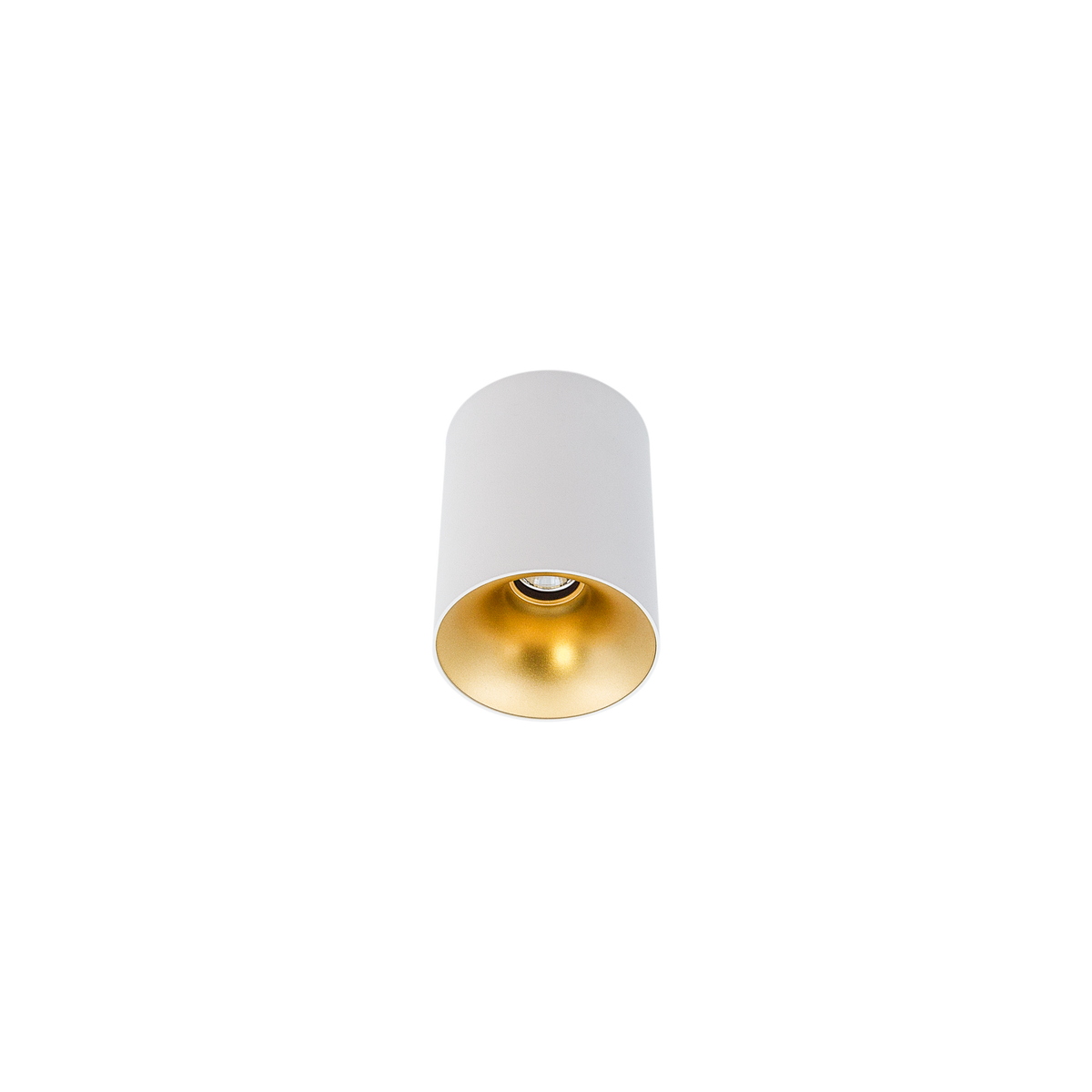 Cevon Dark Art Sml Surface Mount Downlight White, Gold 3000K