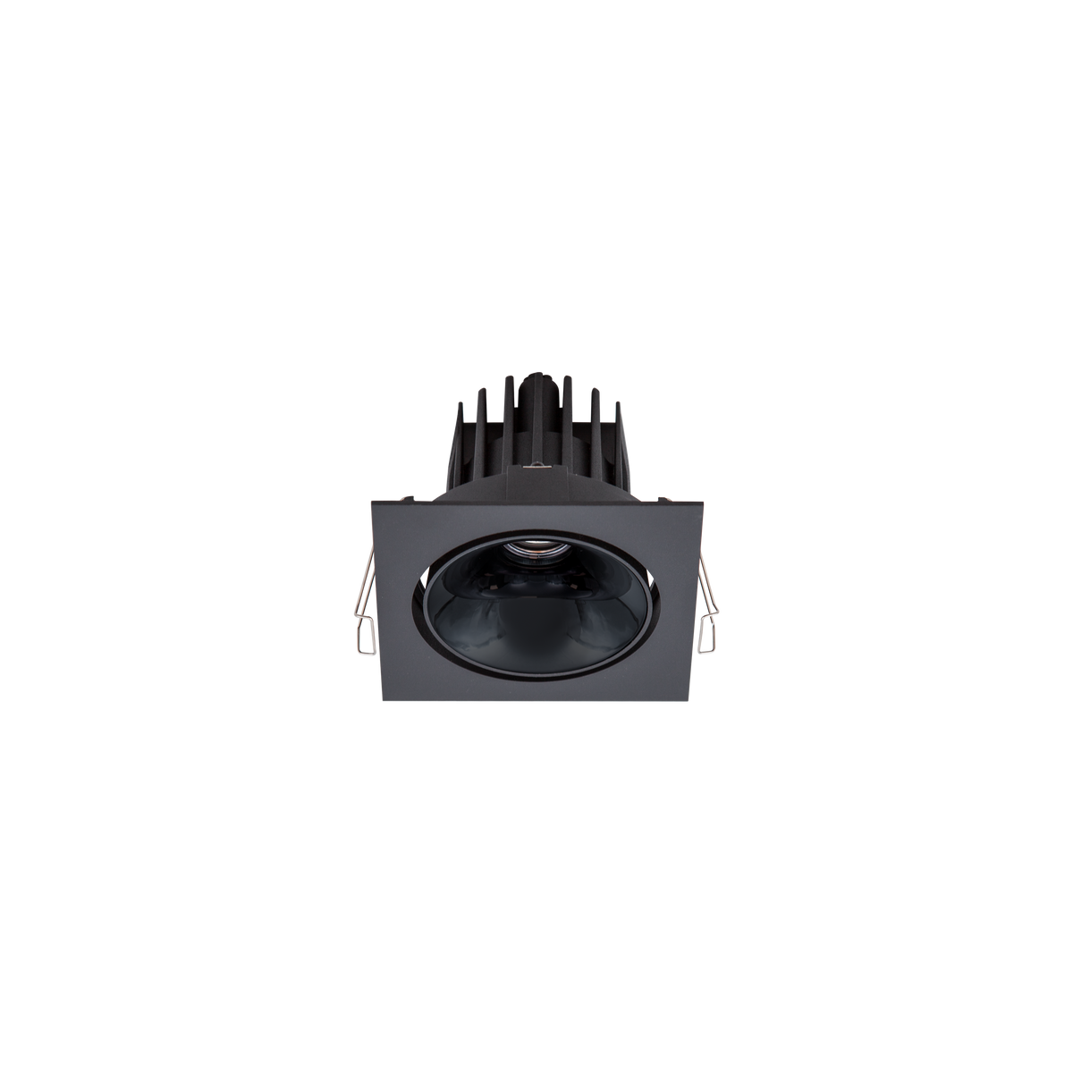 Cevon Tilt/Rotate Square Med Downlight Kit Black, High Gloss Black 3K