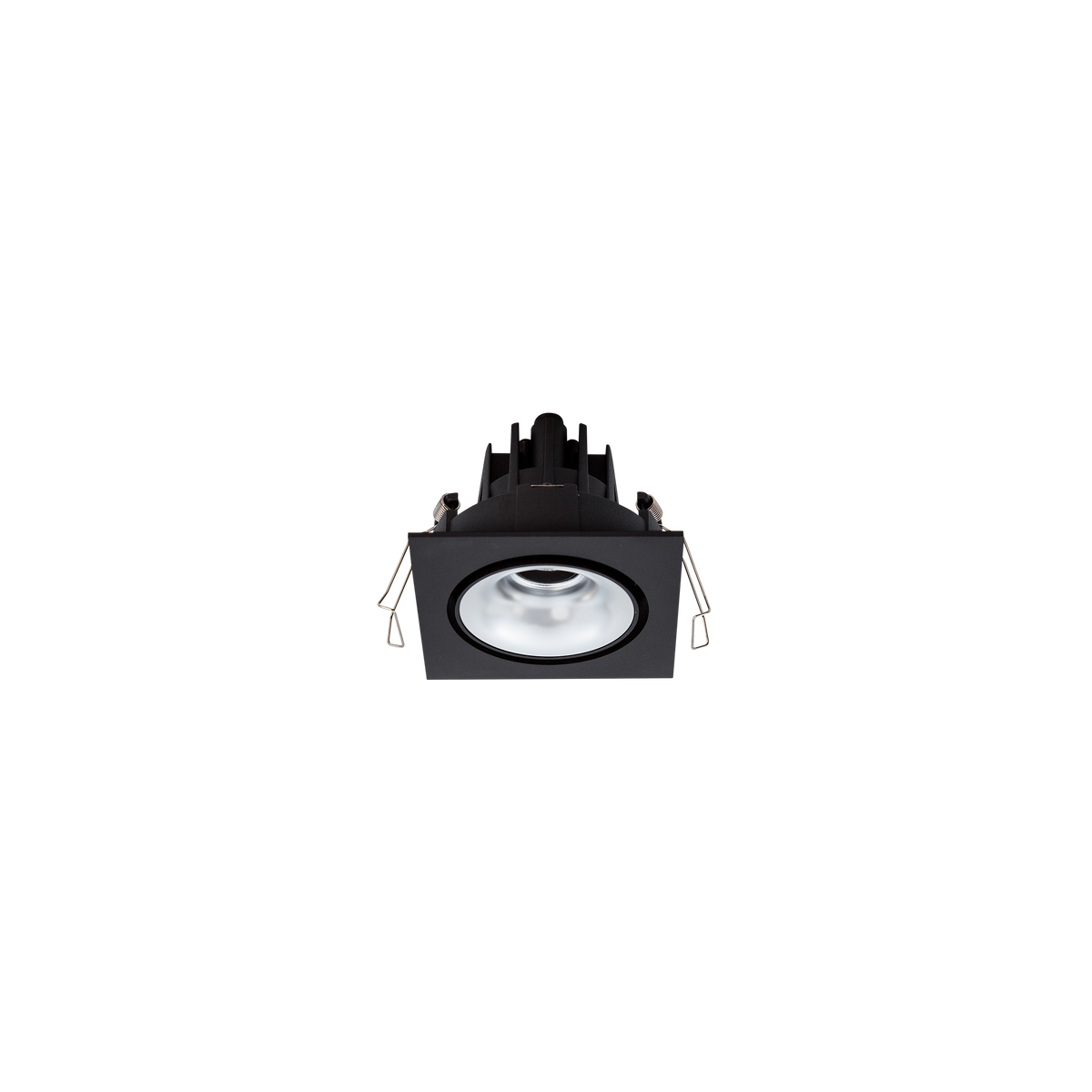 Cevon Tilt/Rotate Square Sml Downlight Kit Black, Silver 3K