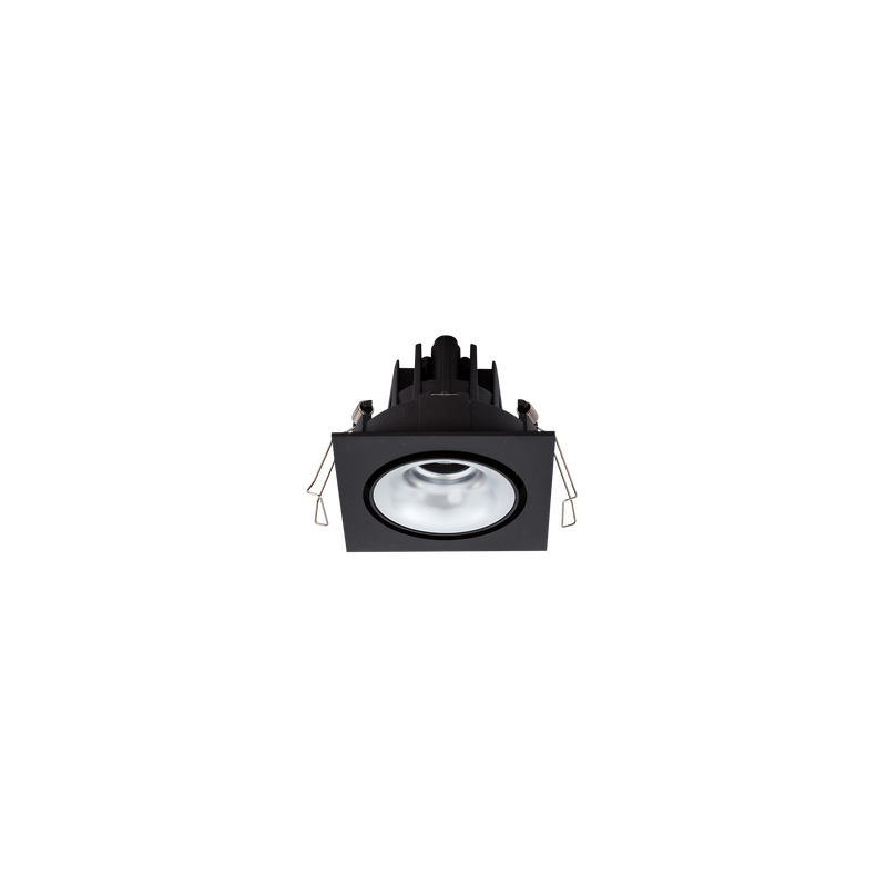 Cevon Tilt/Rotate Square Sml Downlight Kit Black, Silver 3K