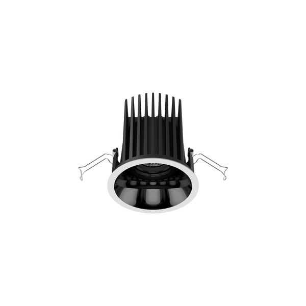 Cevon Large Darklight Slim Trim Downlight White, High Gloss Black 4K