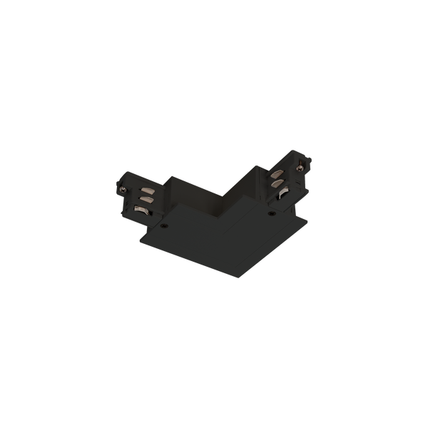 Track 3 Circuit L Connector Earth Inside - Recessed Black