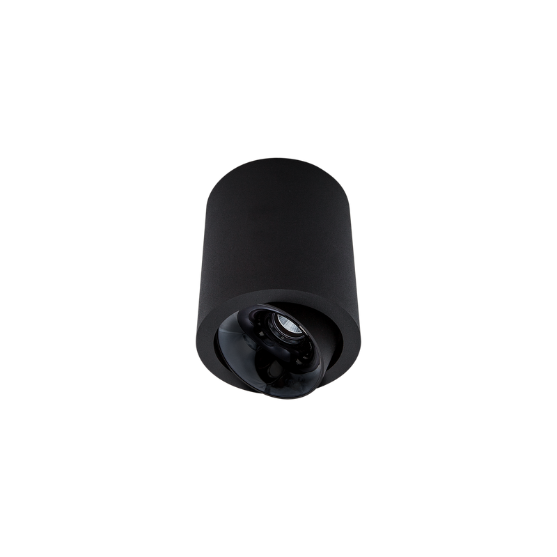 Cevon Lrge Tilt/Rotate Surface Mt Downlight Black, High Gloss Black 3K