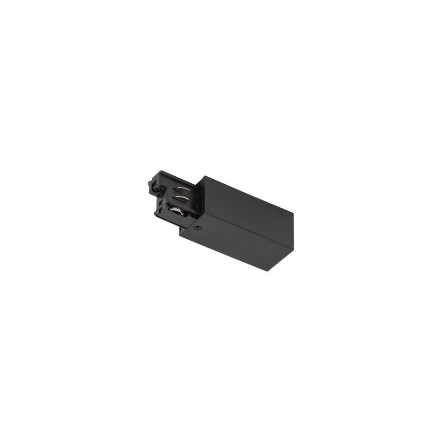 Track 3 Circuit Mains Connector Earth Right Black