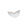 Track 3 Circuit L Connector Earth Outside - Recessed White