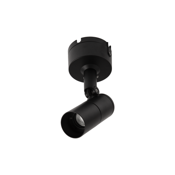 Exterior Medium Surface Mount Spot Black 3000K