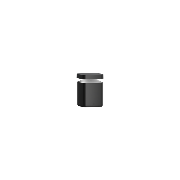 Monolith Exterior Bollard 250mm - 360° Black 3000K 240V