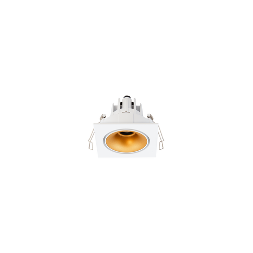 Cevon Tilt/Rotate Square Sml Downlight Kit White, Gold 3K