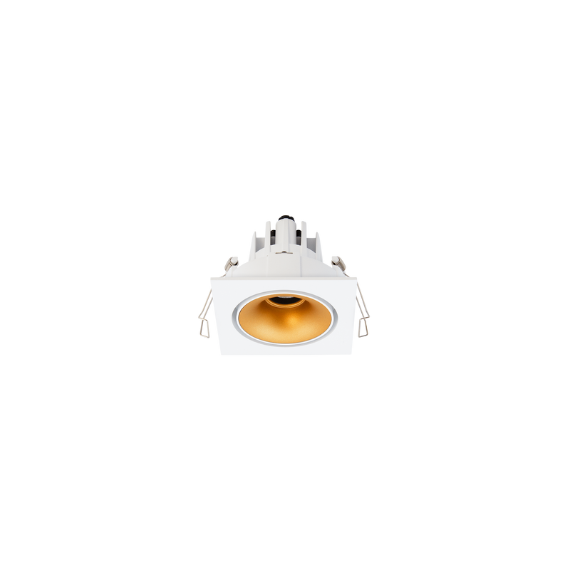 Cevon Tilt/Rotate Square Sml Downlight Kit White, Gold 3K