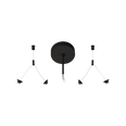 Pendant Suspension Kit 1500mm (For LED335-6-7) Black