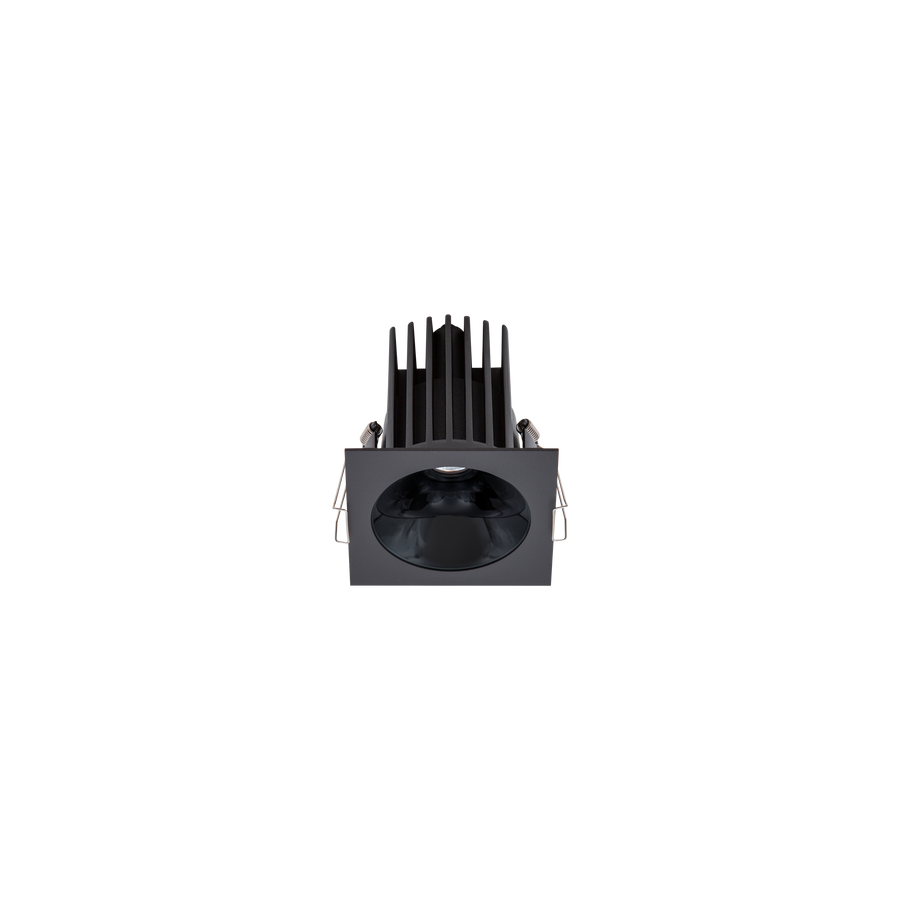 Cevon Dark Art Square Medium Downlight Kit Black, High Gloss Black 3K