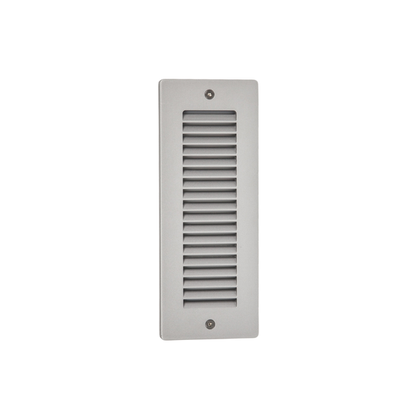 3W LED Exterior Wall Recess Louvre Cv Silver 3000K