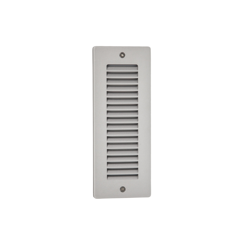 3W LED Exterior Wall Recess Louvre Cv Silver 3000K