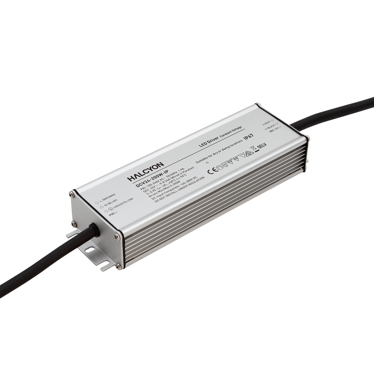 IP67 24V 200W Constant Voltage Non-dimmable Driver