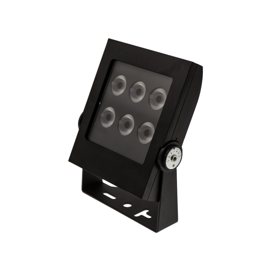 RGBW Exterior Surface Mount Semi Flood Black 6000K + RGB