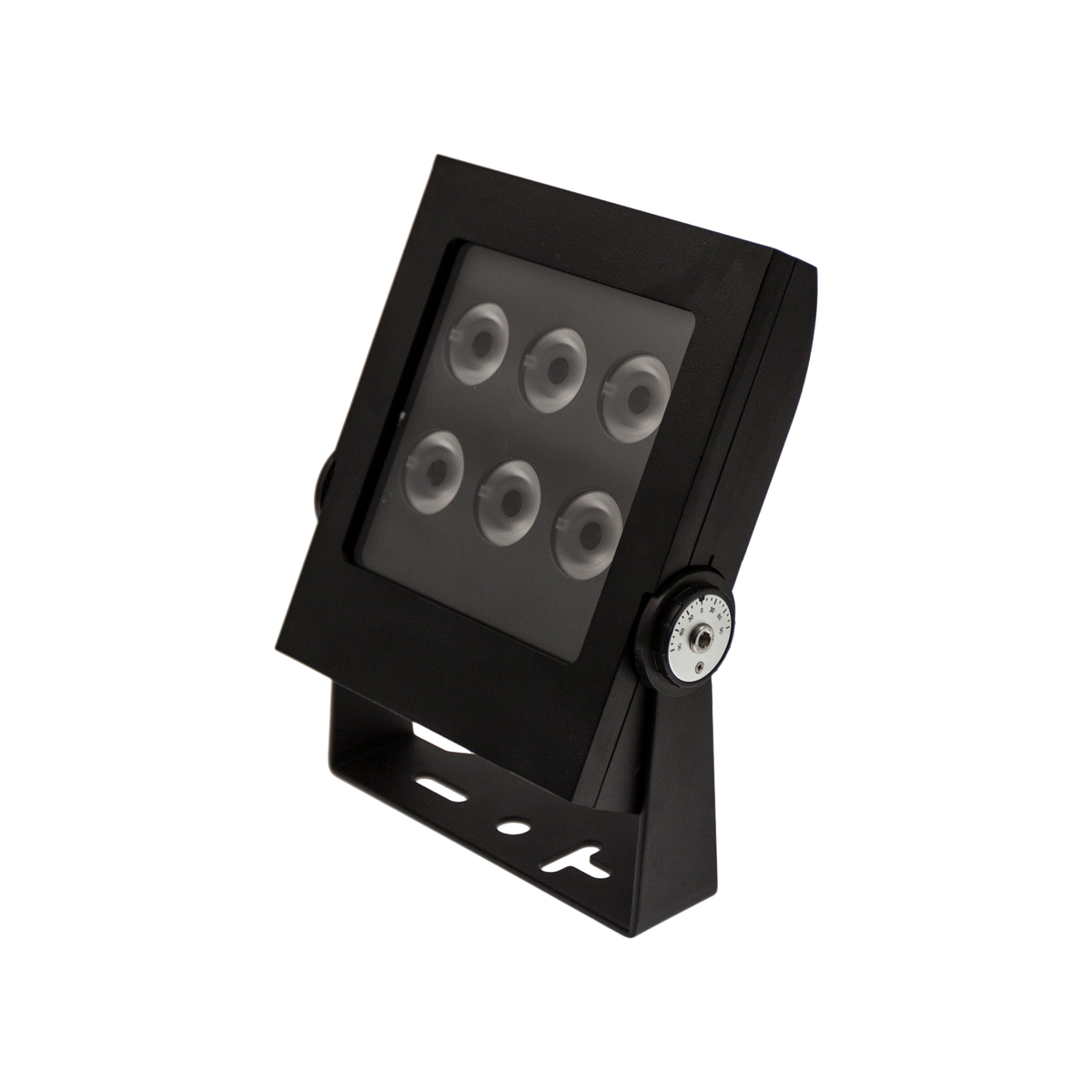 RGBW Exterior Surface Mount Semi Flood Black 6000K + RGB