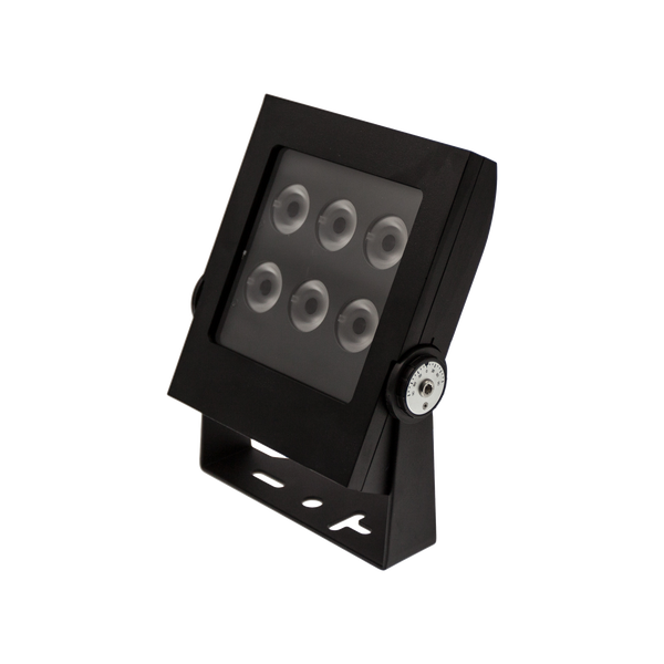 RGBW Exterior Surface Mount Semi Flood Black 6000K + RGB