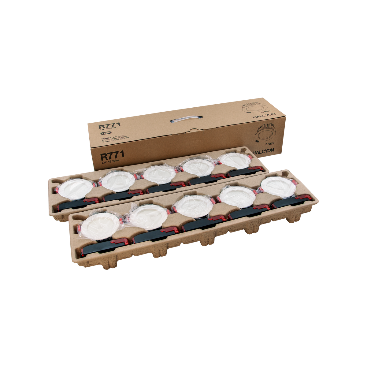 10 Pack Standard Premium Economy Downlight Kit White 3K/4K