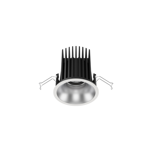 Cevon Large Darklight Slim Trim Downlight Kit White, Silver 3000K