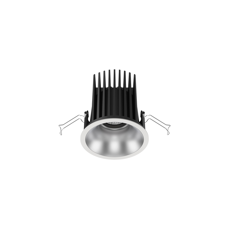 Cevon Large Darklight Slim Trim Downlight Kit White, Silver 3000K