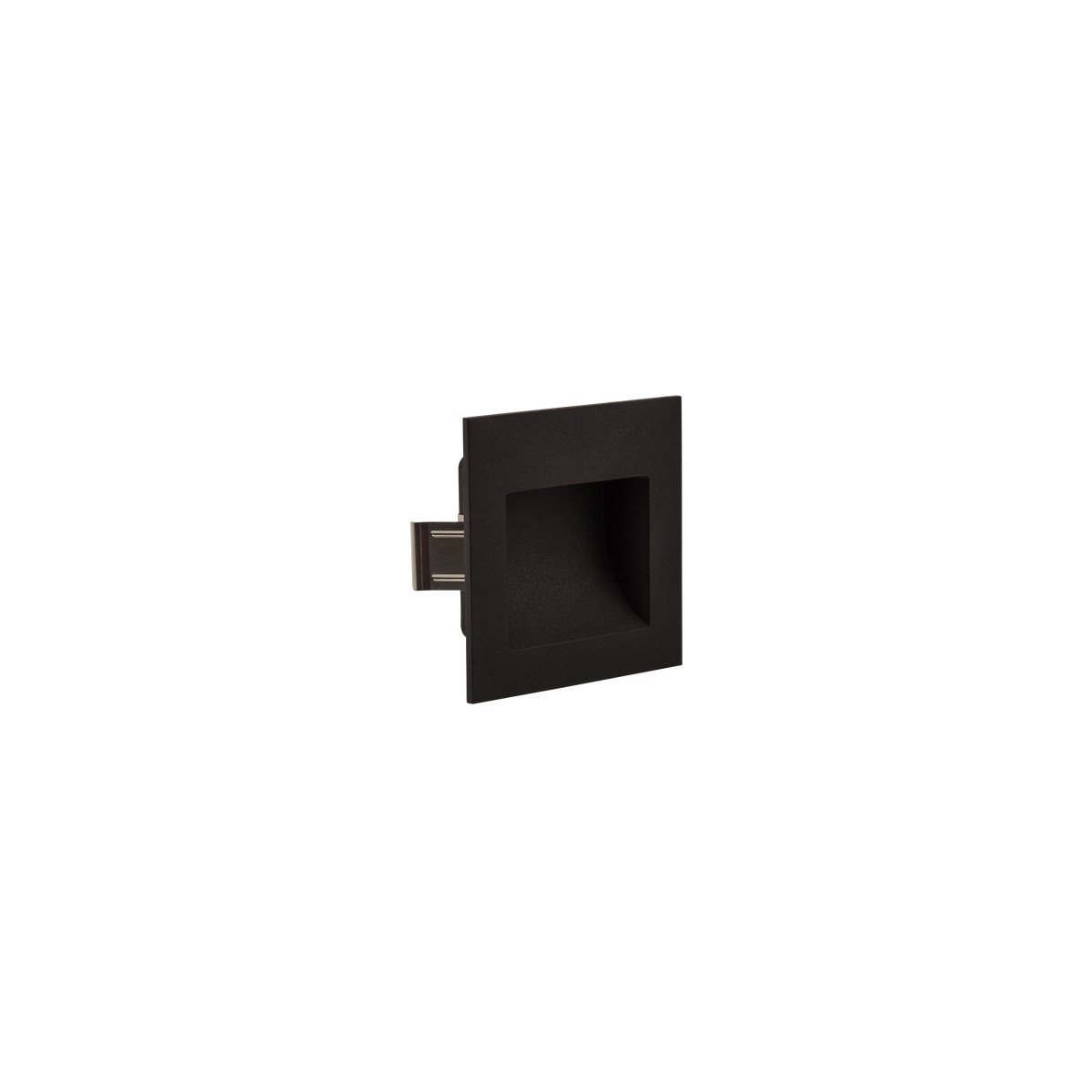 Scoop Square Recessed Wall/Concrete Matt Textured Black 2700K