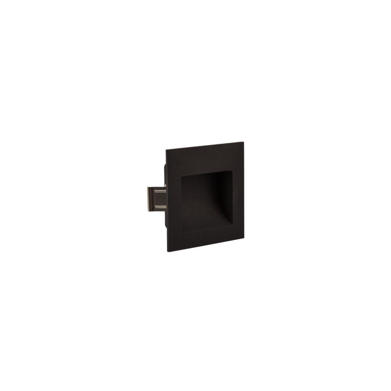 Scoop Square Recessed Wall/Concrete Matt Textured Black 2700K