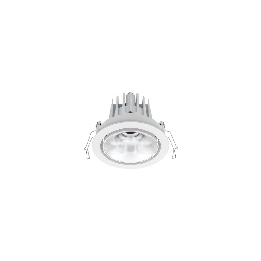 Cevon Dark Art Tilt/Rotate Medium Downlight Kit White, Silver 3000K