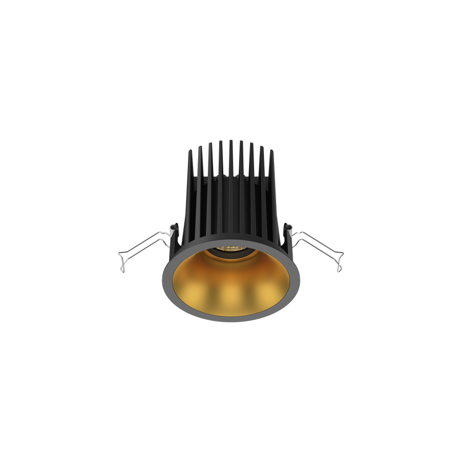 Cevon Large Darklight Slim Trim Downlight Kit Black, Gold 4000K
