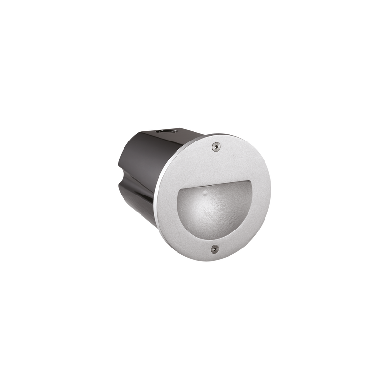 2W LED Exterior Wall Recess Eyelid Cc Silver 3000K