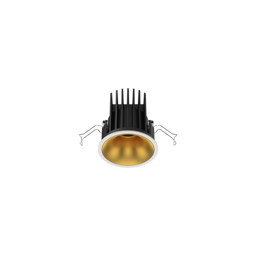 Cevon Medium Darklight Slim Trim Downlight Kit White, Gold 3000K