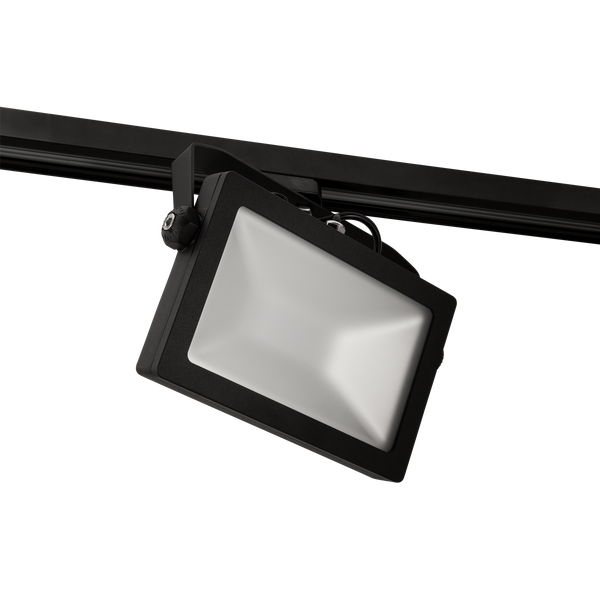 Three Circuit Economy Track Flood Slim Large Black 4000K