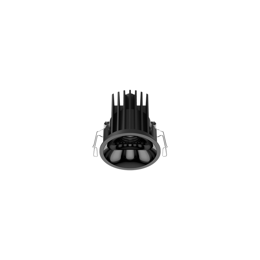 Cevon Medium Darklight Slim Trim Downlight Black, High Gloss Black 3K
