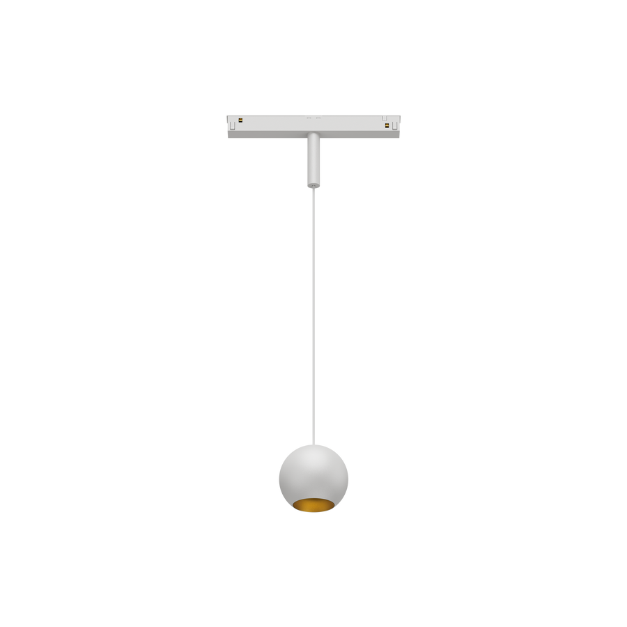 Cevon T8 48V Track Pendant Sphere White, Gold