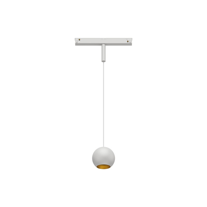 Cevon T8 48V Track Pendant Sphere White, Gold