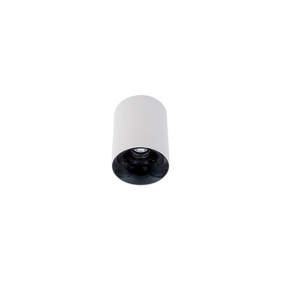 Cevon Dark Art Sml Surface Mount Downlight White, High Gloss Black 3K