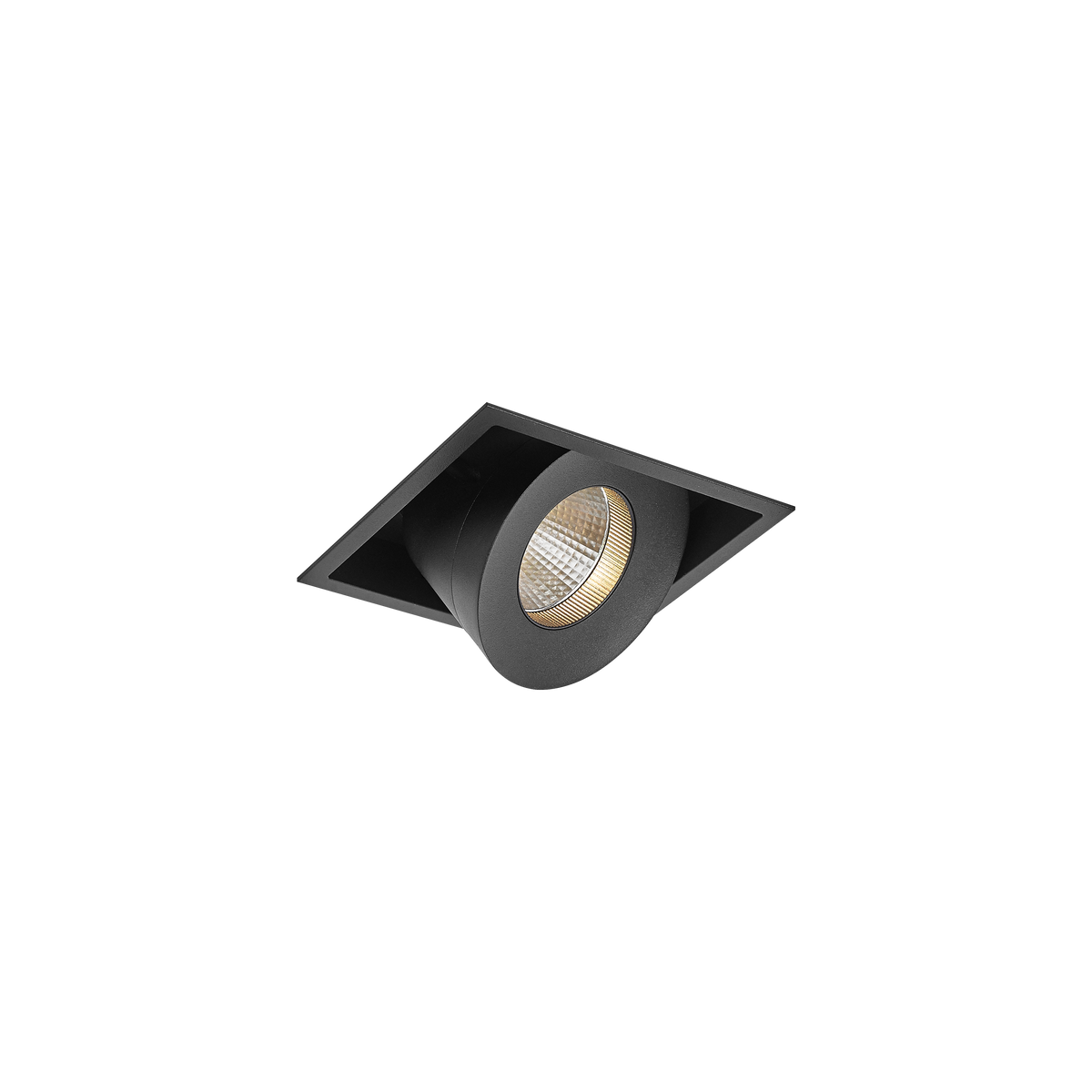 Sophia Square Tilt/Rotate Large Downlight Kit Black 3000K