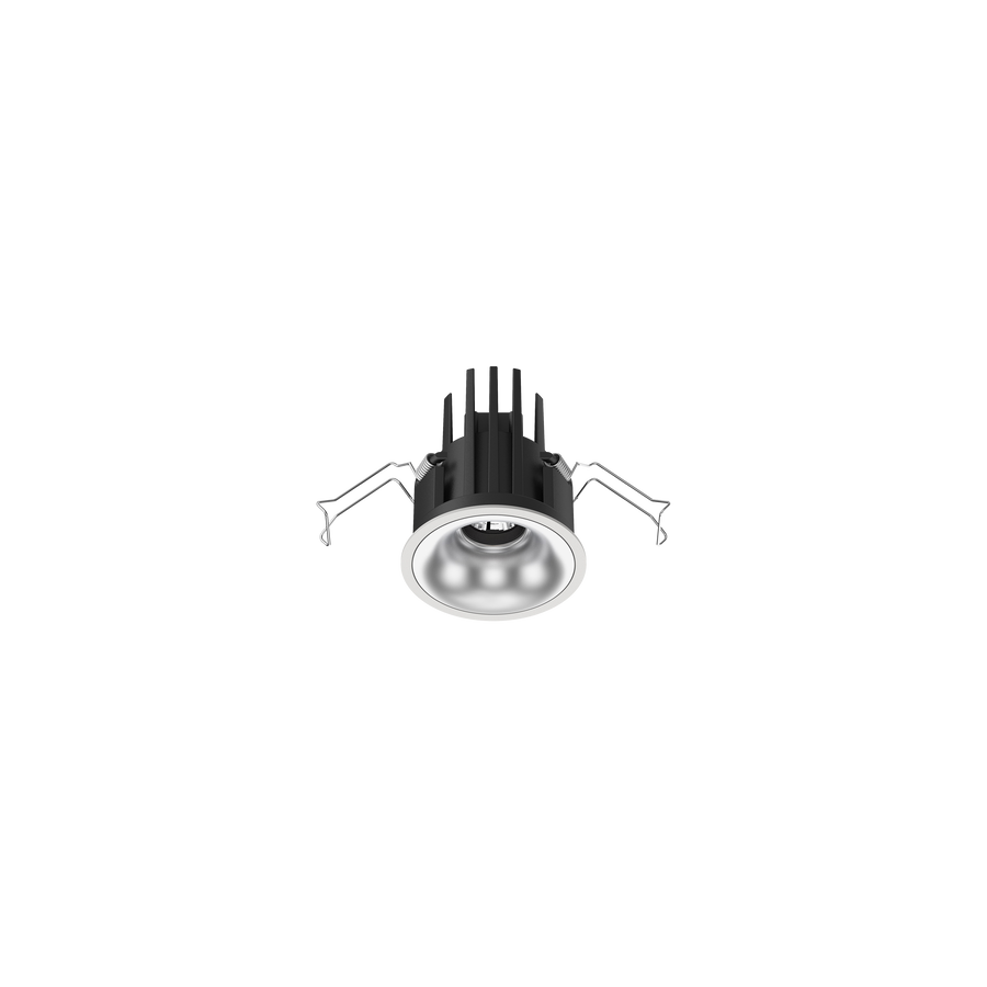 Cevon Small Darklight Slim Trim Downlight Kit White, Silver 3000K