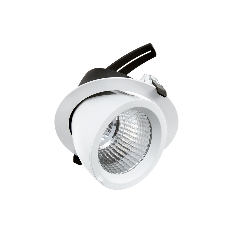 Drop Tilt/Rotate X-Large Downlight White 4K