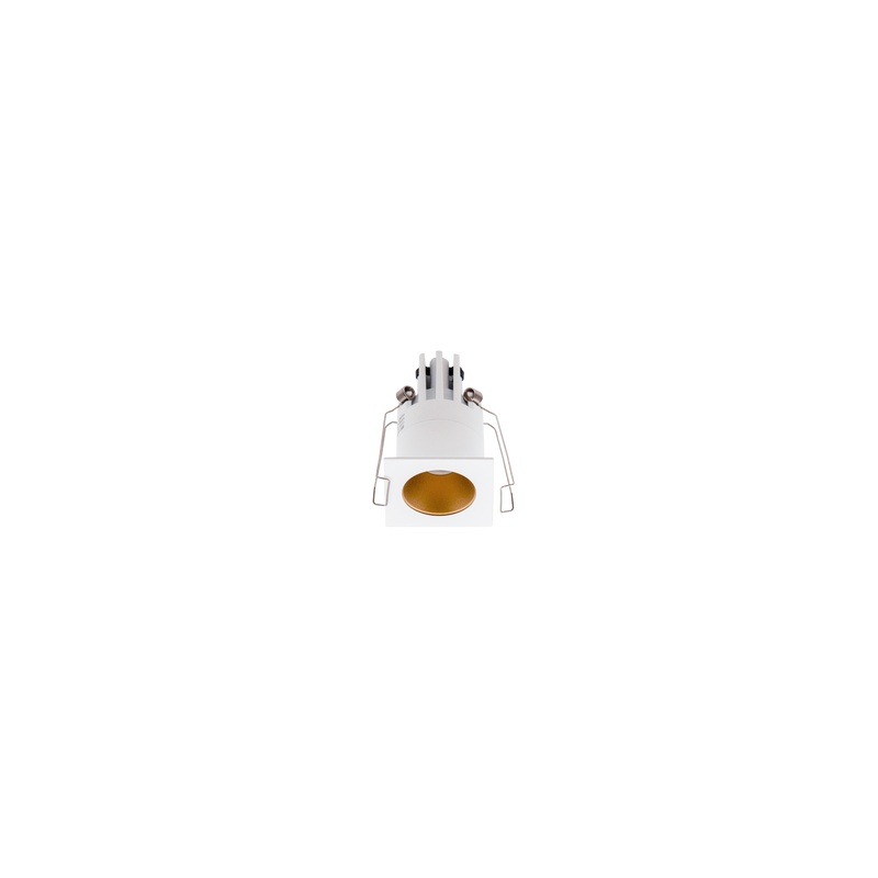 Cevon Dark Art Square Mini Downlight Kit White, Gold 3000K