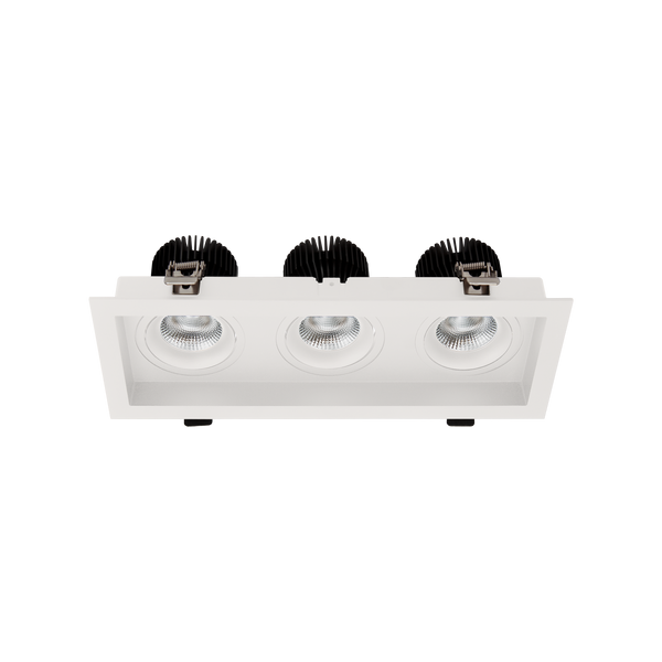 Cevon Box Tilt/Rotate Triple Downlight Kit White 3000K